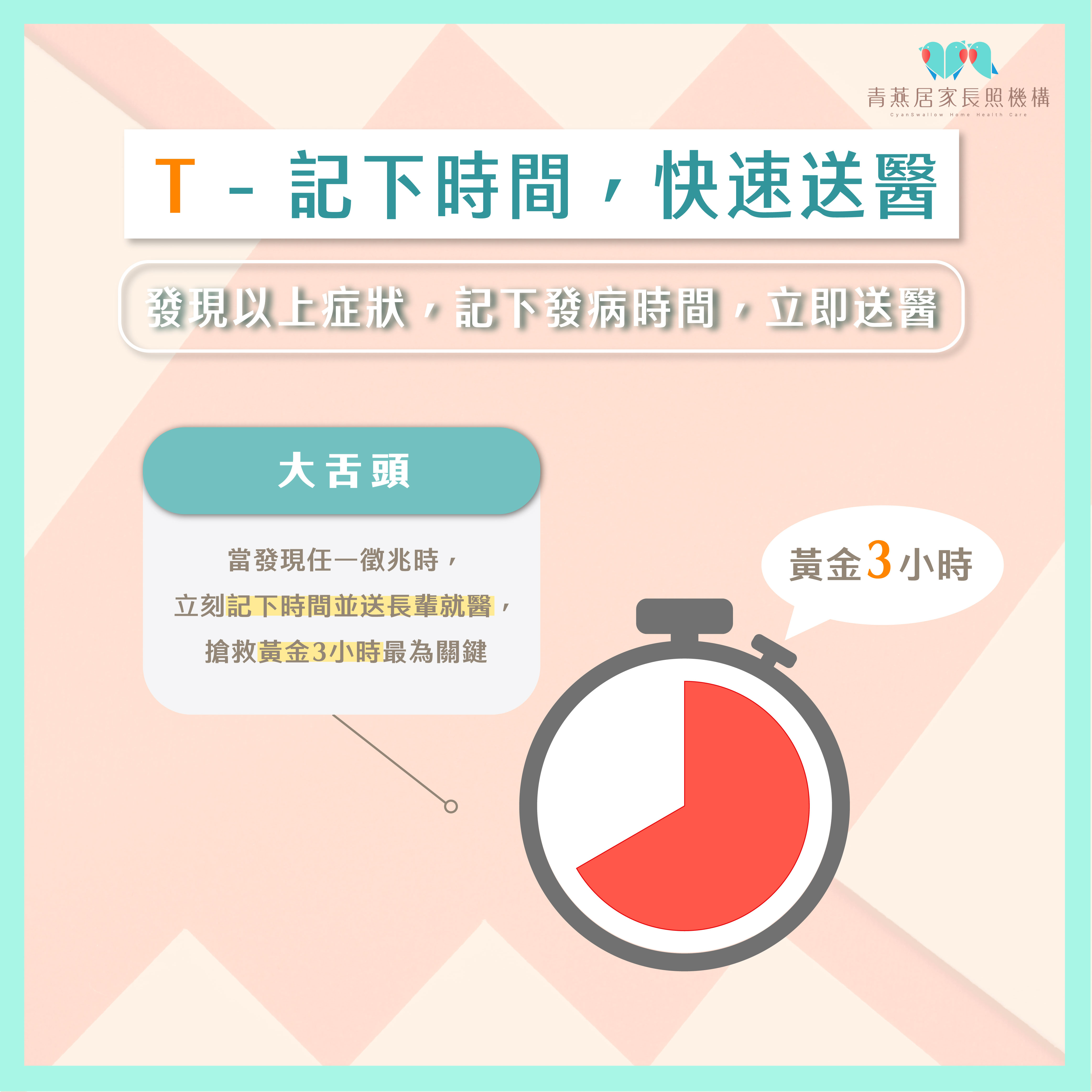 FAST中風徵兆識別法｜屏東縣青燕居家長照機構